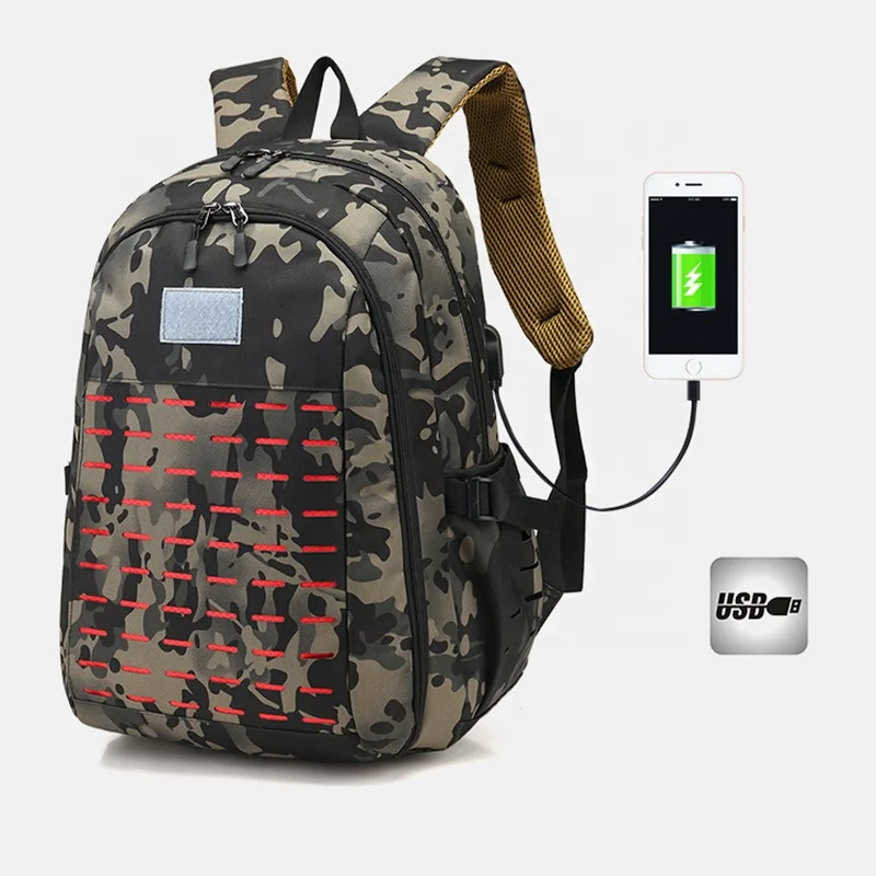 

AJOTEQPT 3D Outdoor Leisure Travel Large Capacity USB Camouflage Backpack