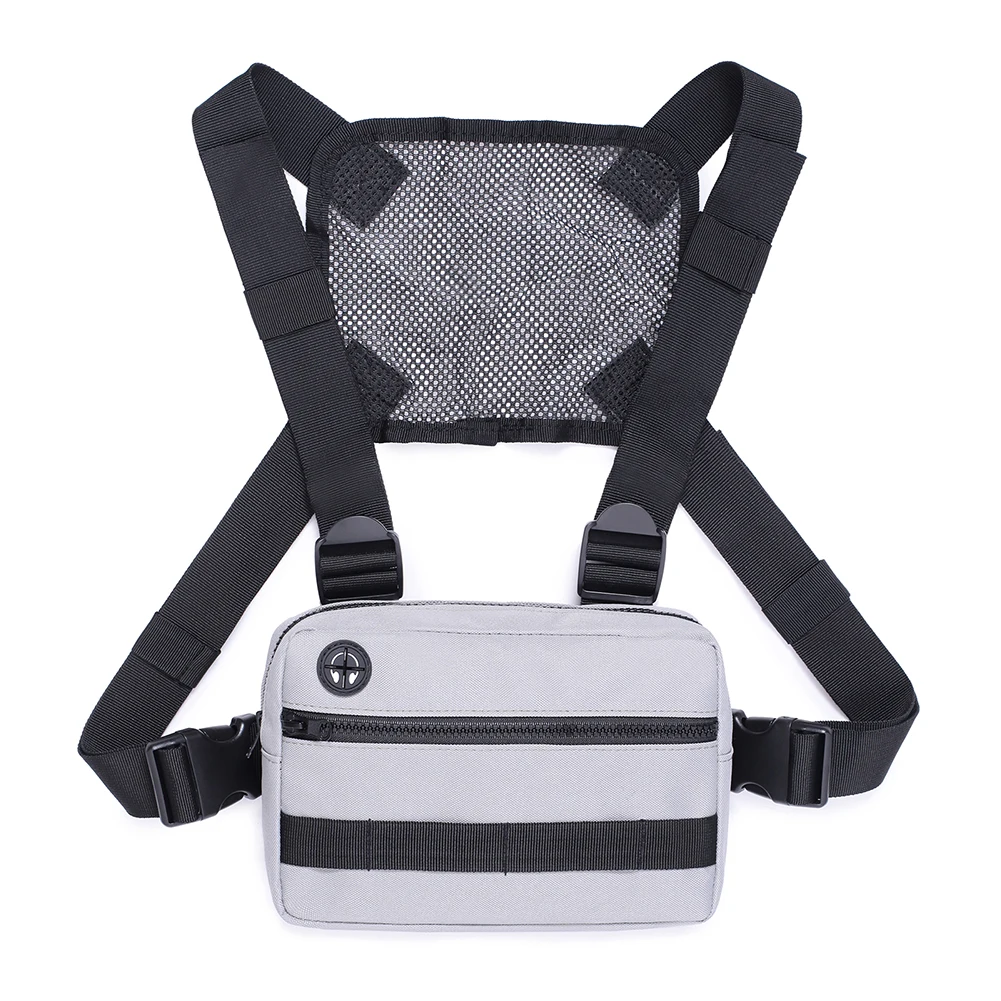 

2021Tactical Multifunctional Chest Bag with Straps Unisex Rectangle Travel Running Phone Bags Streetwear Vest Waist Pack, Customized color