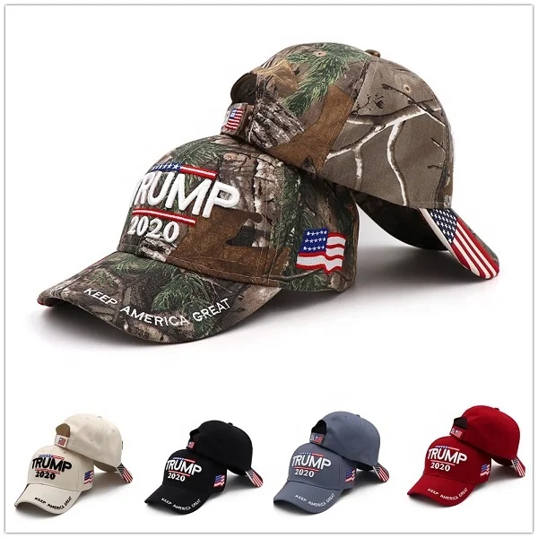 

Free shipping USA flag camo baseball cap 3D logo trump 2020 hats