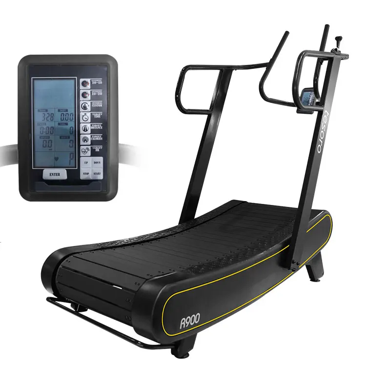 

China new Curved treadmill & air runner running machine perfect for commercial use gym equipment with digital display