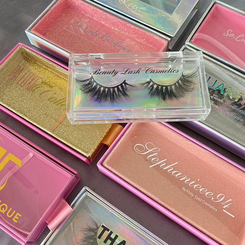 

wholesale private label false eyelashes 3d full strip lashes 25mm mink eyelash custom empty lash box packages vendors, Natural black