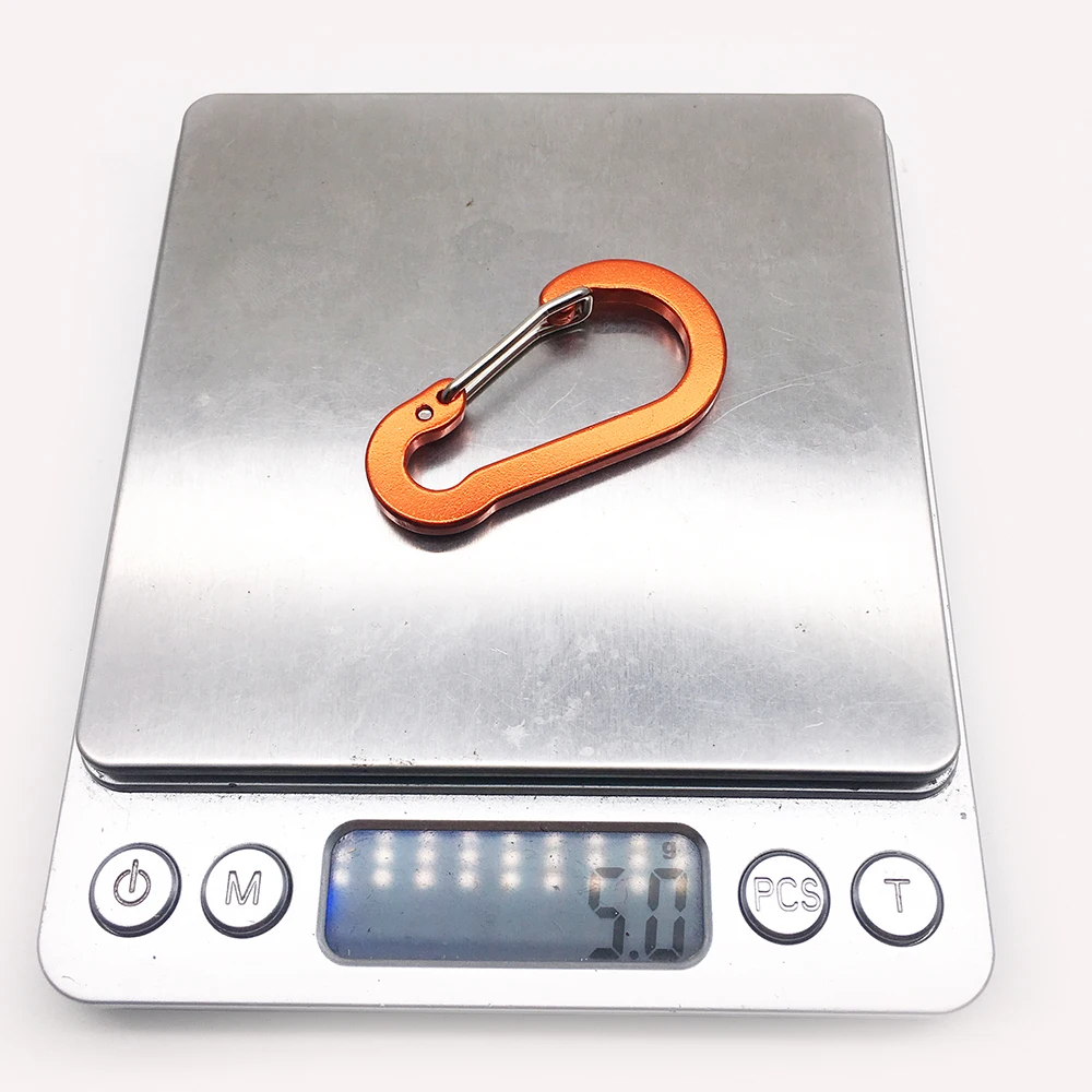 BT-A22 Backpack Camping Wire Gate Light Aluminum Keychain Key Ring Metal Small CarabinerSnap HooK Clip