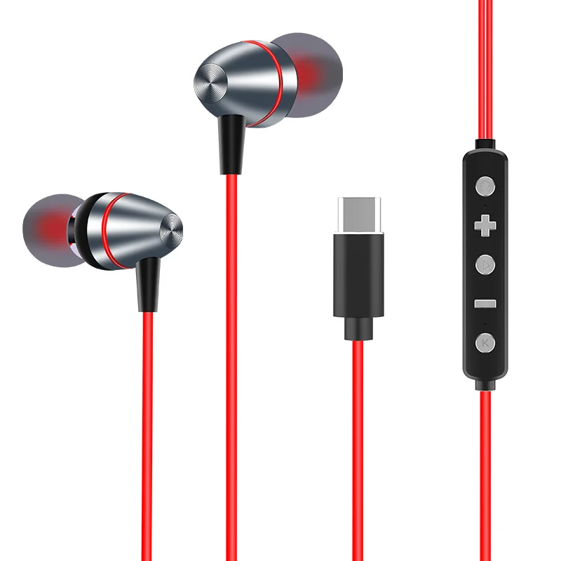 

2020 Hot Selling Multi-function Karaoke Live Playing Game Mini In-ear Type C Sound Card DSP Earphone