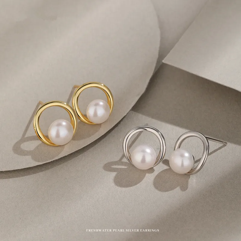 

Fresh Water Pearl Earrings S925 Sterling Silver Designs Beautiful Earring For Women 925 Silver Earrings