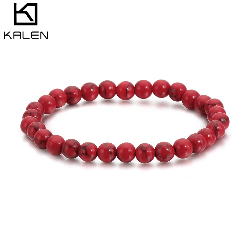

High Quality Volcano Stone Bracelet Red Round Bracelet For Women, Other