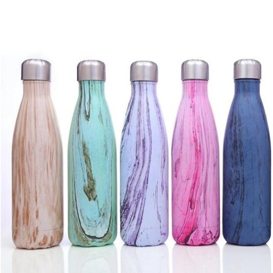 

H278 Custom Double Wall Insulated Bottles Vacuum Flask Outdoor Sport Water Cup Multi Colour Stainless Steel Cola Bottle