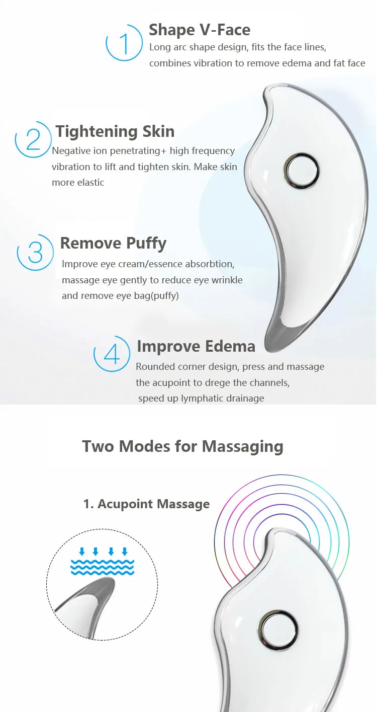 Electric Dolphin Shaped Vibrator Facial Scraper Microcurrent Ion ...