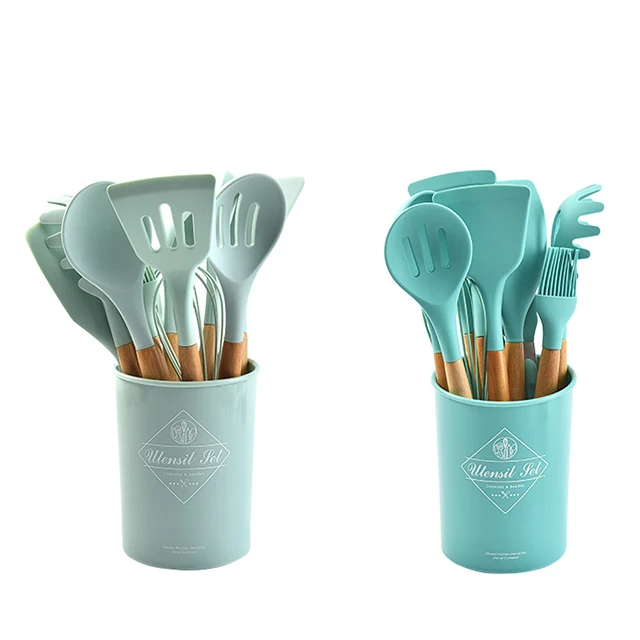 

Wholesale 14 Piece Household Stainless Steel Kitchen Accessories And Silicone Kitchen Utensils Set, Customizable