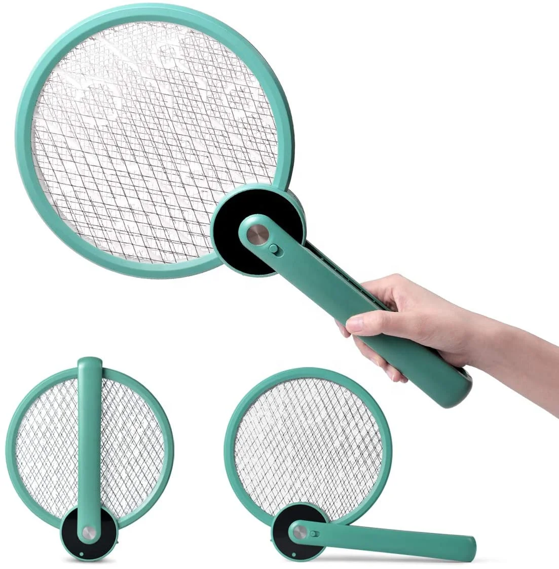 

Household camping mosquito killer lamp foldable electric mosquito swatter, Green,beige,red