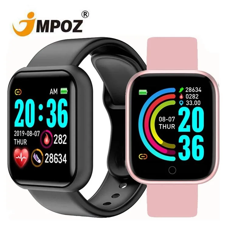 

2021 D20 Y68 Smart Watch Men Blood Pressure Smartwatch Women Waterproof Heart Rate Tracker Clock bracelet Android smart watch