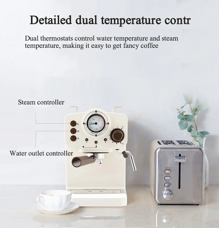 3.58kg 1000w Retro Semiautomatic Steam Coffee Machine Buy 1000w