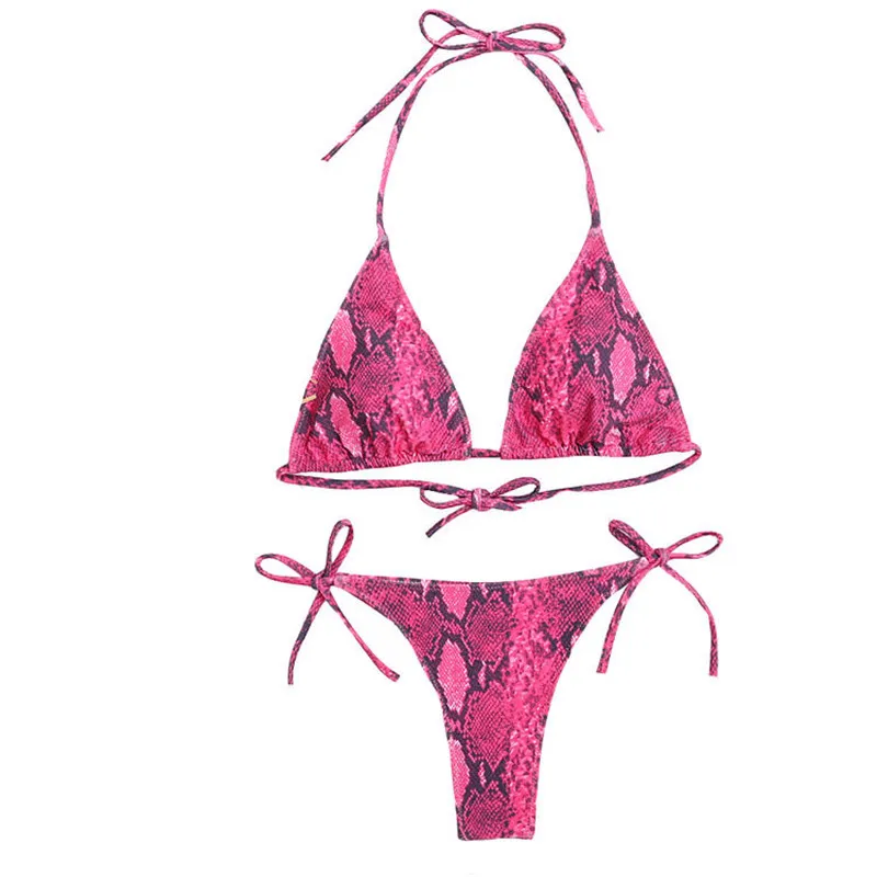 

Snake Skin Bikini Women Beachwear Cover Up 2 Piece Swimsuit Swimwear bikini 2021