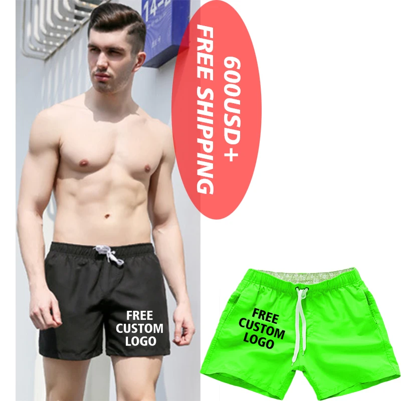 

Free shipping wholesale couples swim suit solid color quick dry swimsuit men beach pants for man