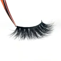 

100% fur full strip lashes black cotton stalk natural long 3d mink false eyelashes