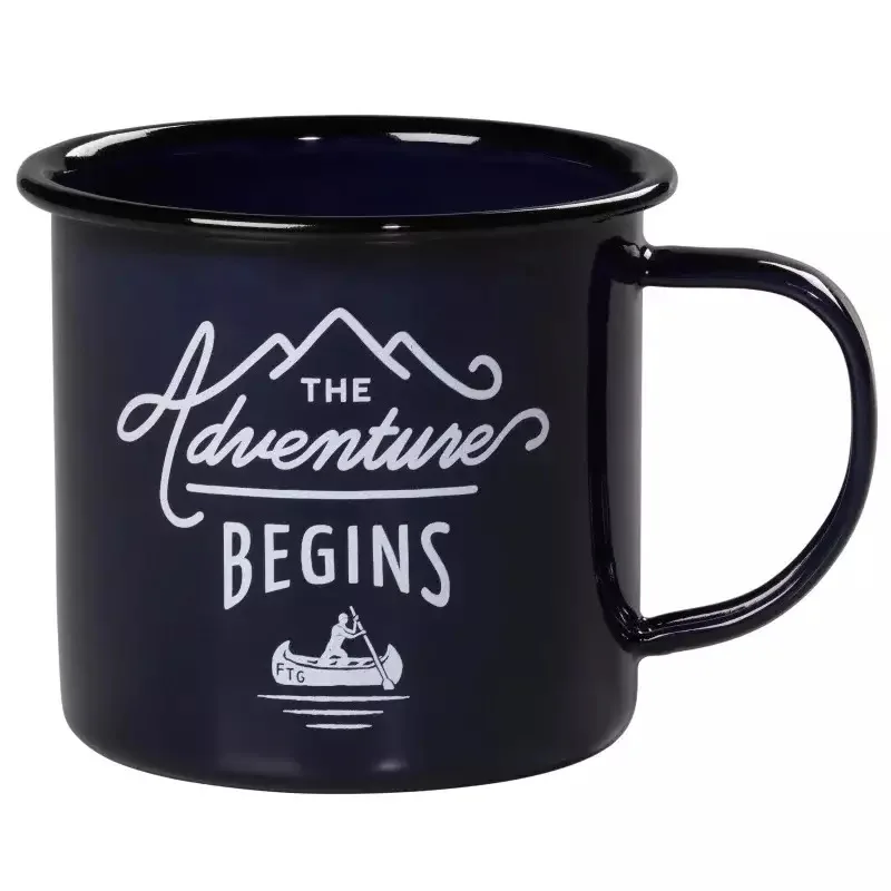 

Gift-printing Bpa Free Old Fashioned Sublimation Stackable Quality Guarantee Food Grade Custom Black Color Coffee Enamel Mug