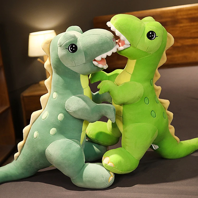 

Cartoon dinosaur doll pillow men and women children birthday gift Tyrannosaurus plush toy doll wholesale, Green