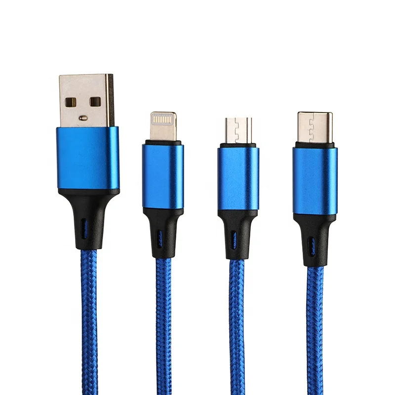 

High quality mobile phone cables 3 in 1 data cable micro usb for iphone type c