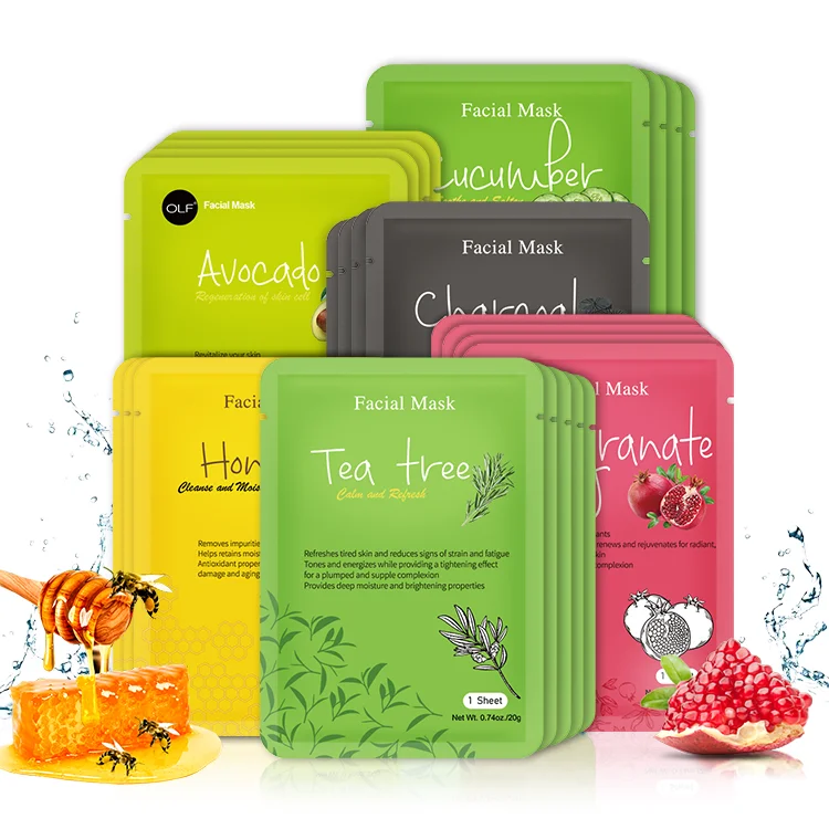 

Wholesale face care moisturizing organic vegan whitening facial sheet mask