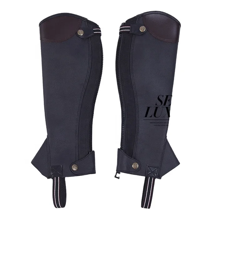 

In Stock Unisex Adult Horse Equestrian Synthetic Half Chaps