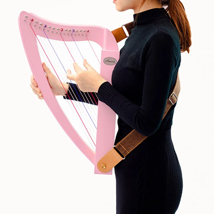 

Pink 16 strings Travel Harp for Sale