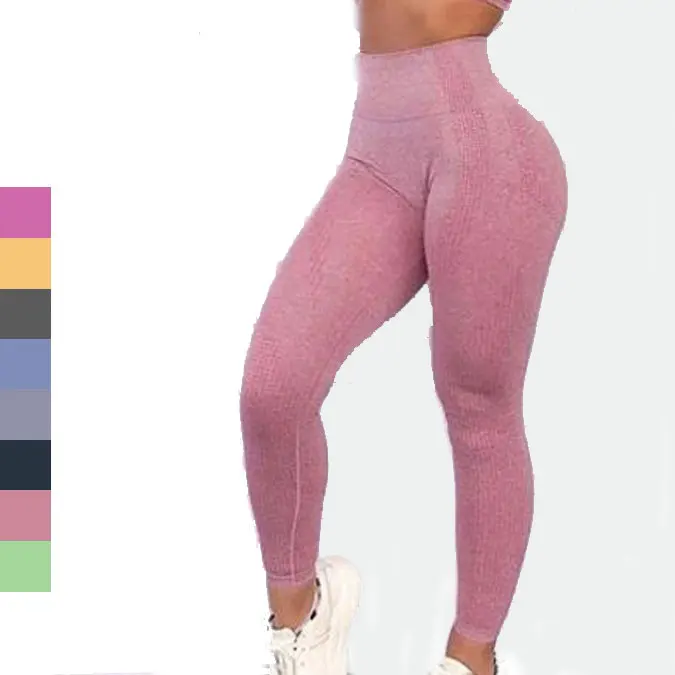 

Hot fitness leggings wholesale manufacturer high elastic seamless yoga pants leggings, Khaki/purple/black/blue/pink