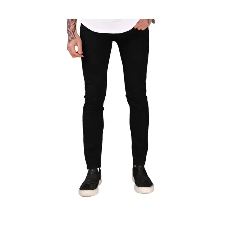 

2021 New Men Skinny Black Jeans Hip Hop Swag Elastic Slim Jogger Men's Brand High Quality Solid Color Cotton Homme Jeans Pants