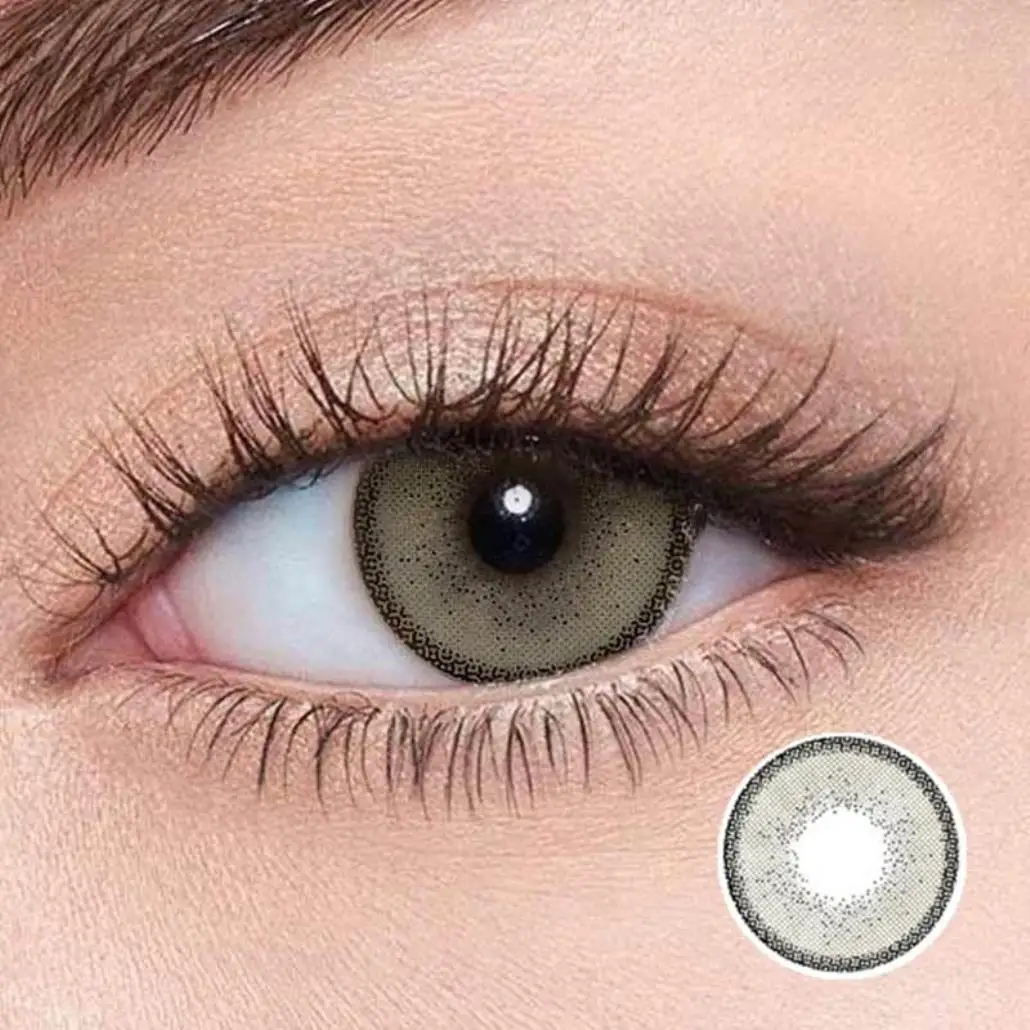 

new arrival kiwi cinnamon colored contact lens contact lenses eye contacts cosmetic soft lens size 14.2mm