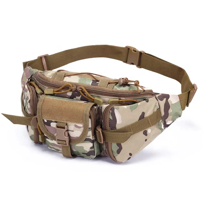 

Water Resistant Hip Belt Bag Pouch Shoulder Strap Military Fanny Pack Tactical Waist Bag Pack, Multi colored