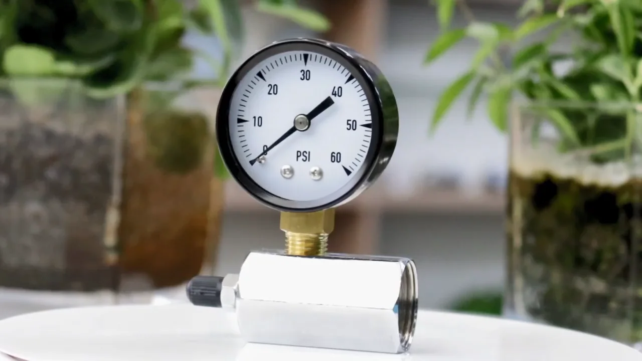 Black Steel Gas Test Pressure Gauge With Chromed 3/4" Mount Buy Gas