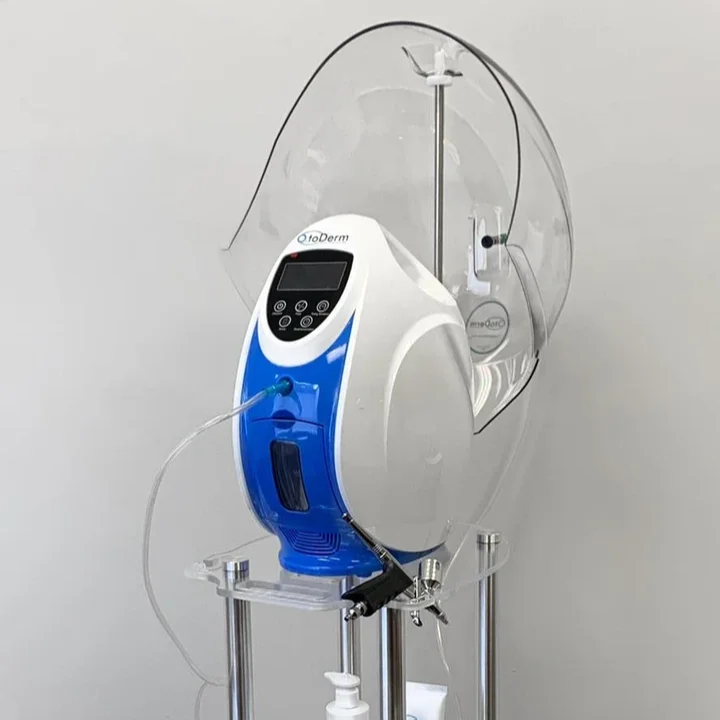 

trending products 2021 new arrivals o2toderm machine oxygen facial dome mask oxygen machine, Blue+white