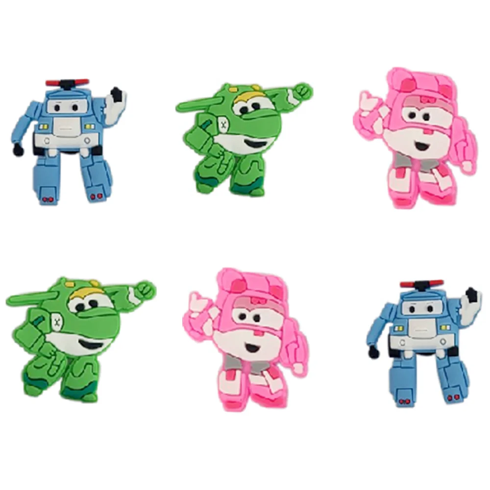 

HOT amazon Anime shoe charms cartoon super wings clog PVC shoe charms styles wholesale for sandals and bracelets Gifts, As picture