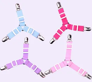 Image of Top Quality 4Pcs/Set Triangle Bed Sheet Clip Bed Sheet Belt Fastener Mattress Elastic Non-slip Clip Blanket Gripper