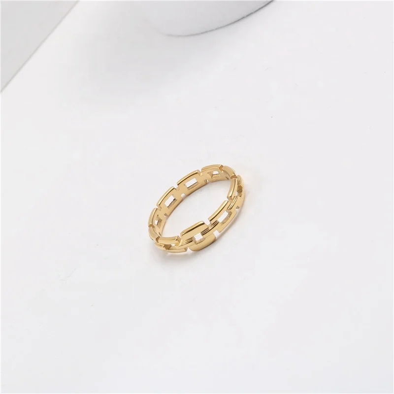 

High End 18K PVD Gold Plated Jewelry Gold Rings Bracelet For Woman