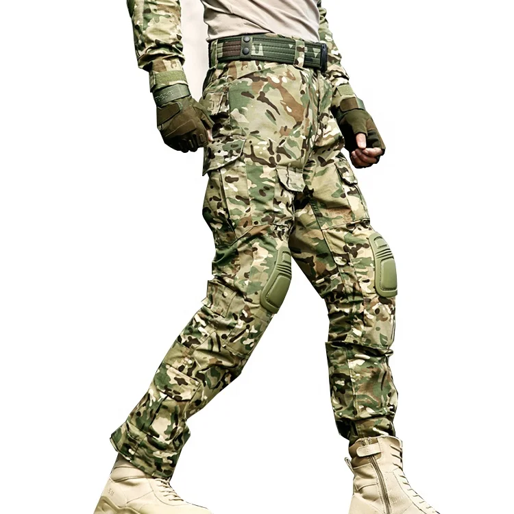 

2021 Factory Tactical Pants For Male 35% Cotton 65% Polyester Ripstop Pants Military Camo Cargo men's pants & trousers