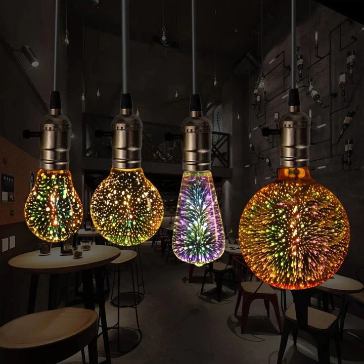 
vintage outdoor lighting 3000K 5000K gardenE27 E26 lights 3D A19 led home decor led 