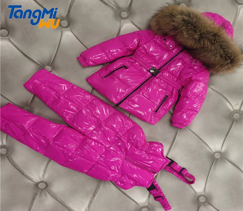 

TMW wholesale winter thickening parent-child jump suit down jacket combinaison de ski windproof waterproof ski suit for kids, Multicolor