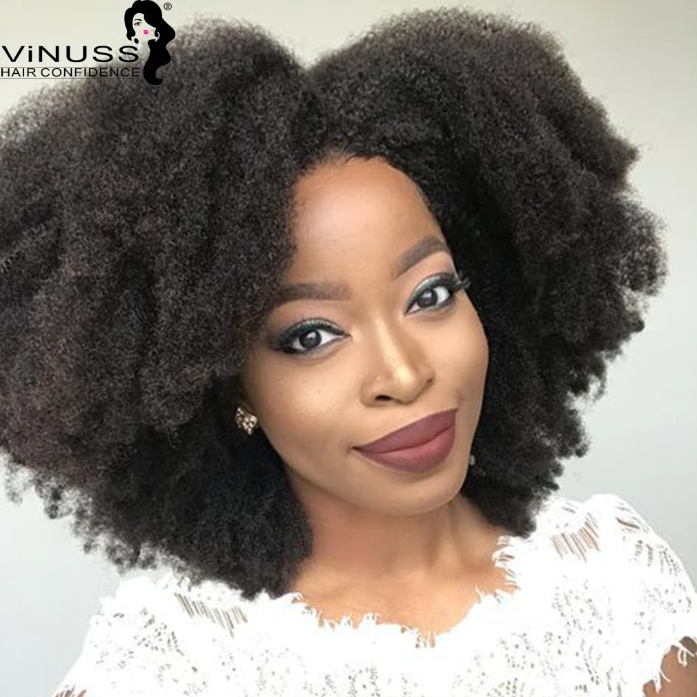 

Afro Kinky Curly Lace Front Wig Pre Plucked Bleached Knots Frontal Ramy Glueless Short Curly Human Hair Wigs For Black Women