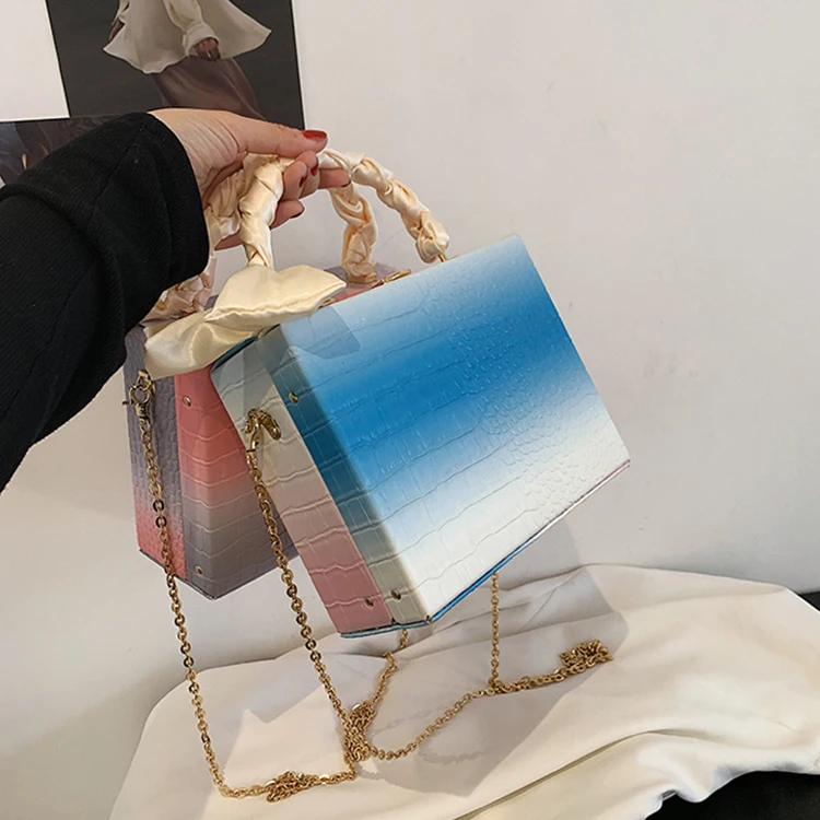 

Summer Famous Brand Gradient Colors Blue Pink Bags Women Handbags Ladies