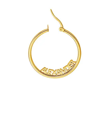 

2022 Fashion Customized Gold Plated Hyperbole Big Circle Hoop Earrings Jewelry Gifts for women