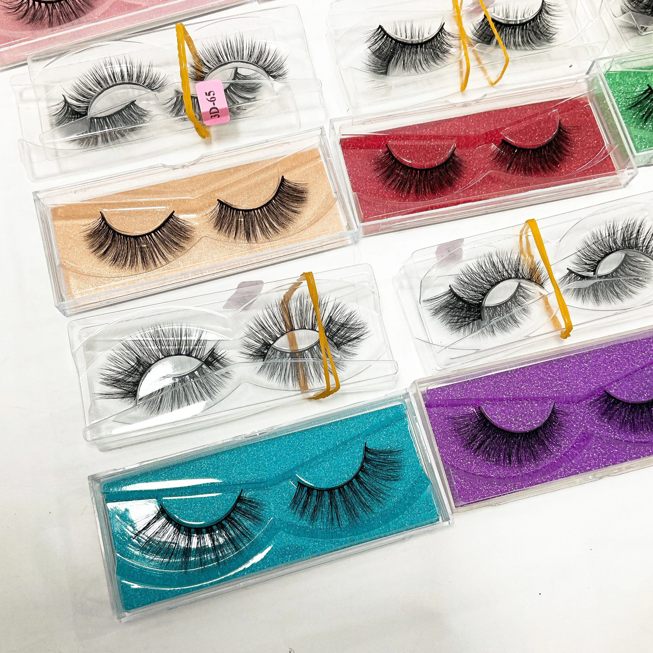 

25mm 3D mink eyelashes real siberian 25 mm fluffy mink handmade 5d dramatic mink lashes with custom box, Black