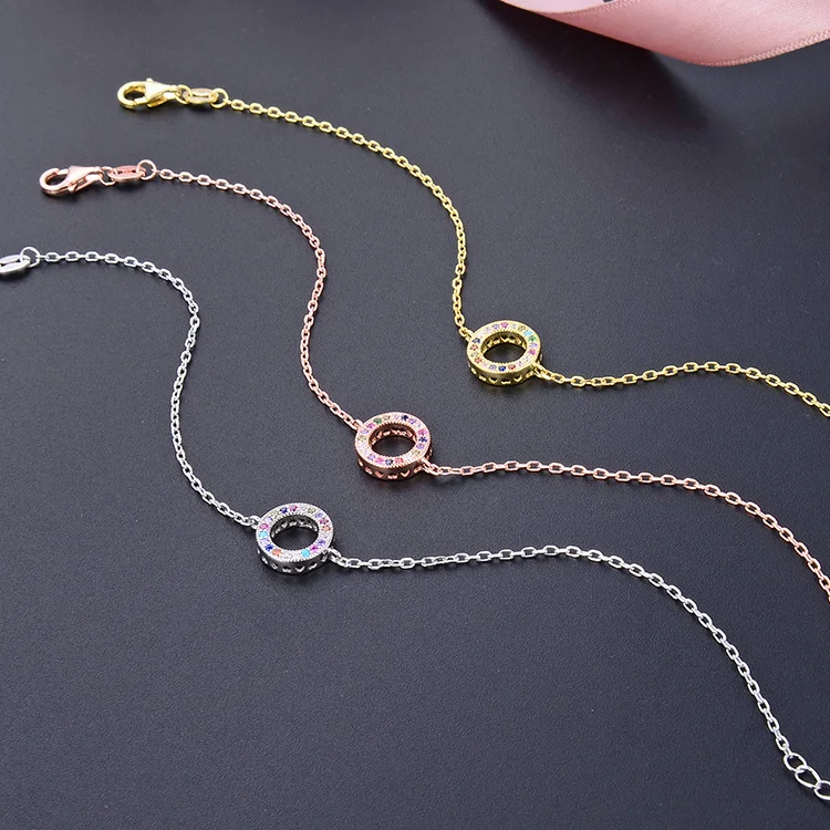 

18K Gold Plated Couple Bracelets Cz Sterling 925 Silver Bracelet Women