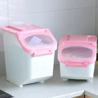 

Sealed Kitchen Accessories Plastic 20kg Rice Box Dispenser Storage Container