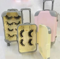 

2020 Suitcase Eyelash Packaging Box 3D Mink Eyelashes Pack 100% Cruelty Mink Lashes Vendor