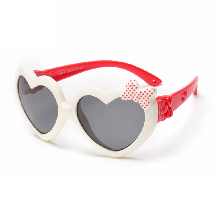 

Newest fashion gradient rimless cartoons love heart shape kids boy sunglasses girls 2021 manufacture for custom UV sun glasses, Custom colors