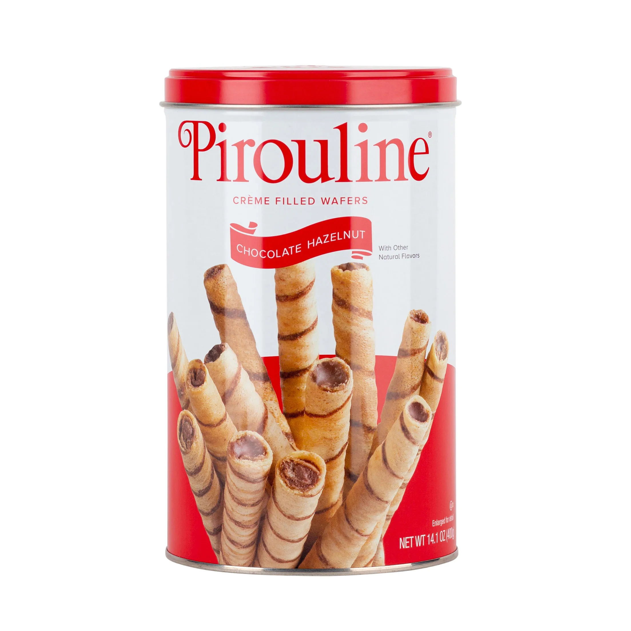 
Pirouline Rolled wafer - Chocolate Hazelnut cream filled 14oz tin 