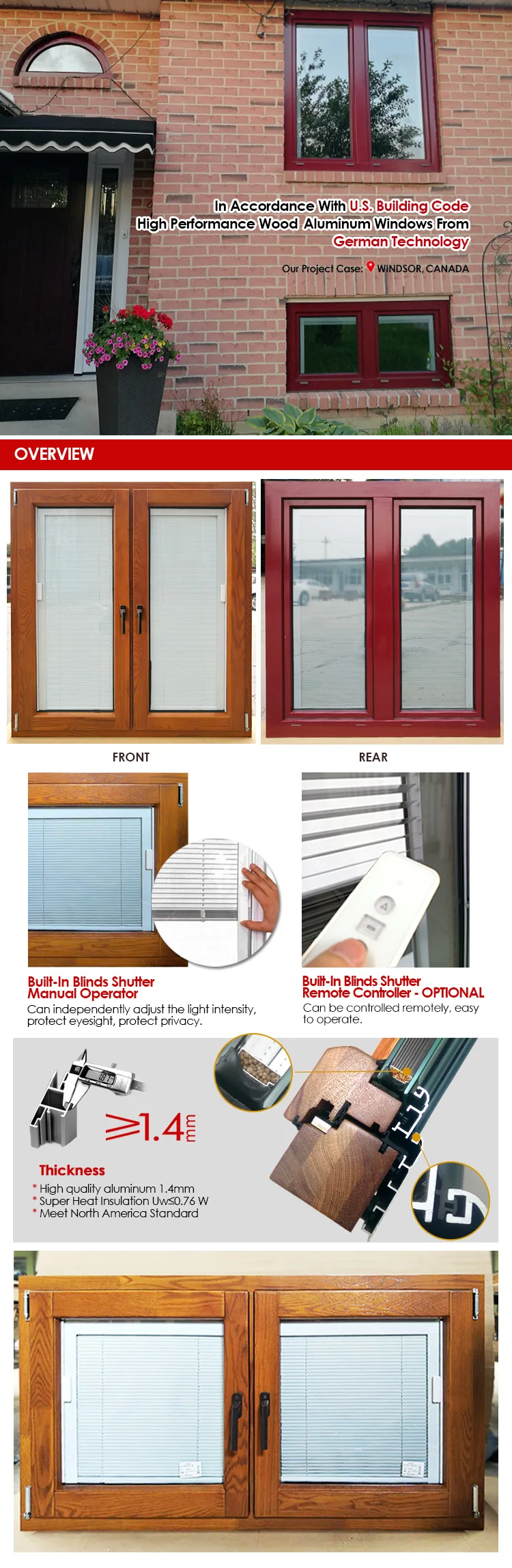 Double glass external fixed panel custom online kenya catch aluminium wood window casement