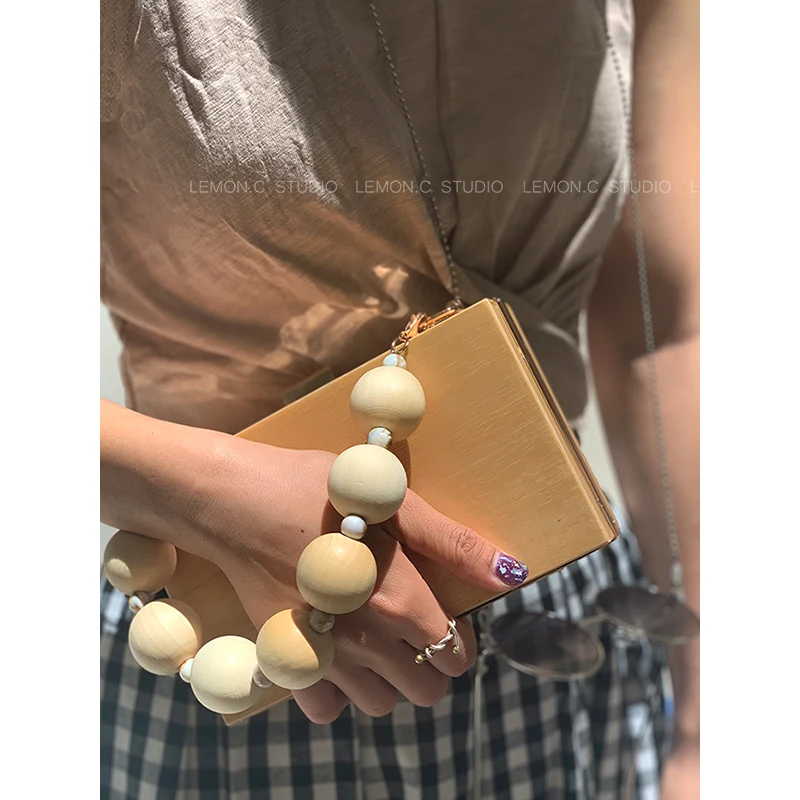

2020 fashion design wooden clutch bag