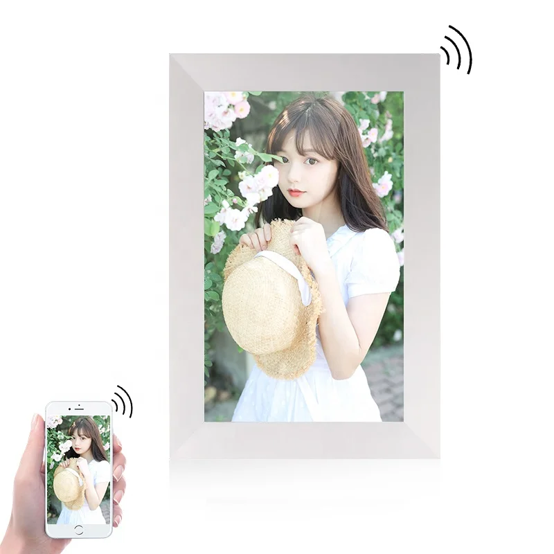 

Usingwin 10.1 touch screen thin metal digital picture frames for indoor to display family wedding travel photos
