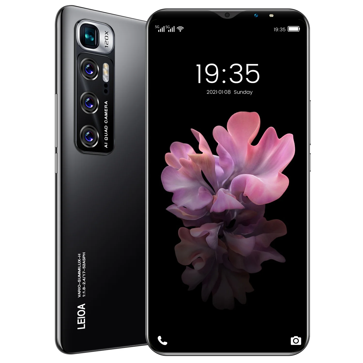 

Face Unlock Wifi 5G Dual Card Flash Lamp Android 10.0 6.1 Inch HD Full Screen M10 Plus Mobile Smartphone, 3 colors