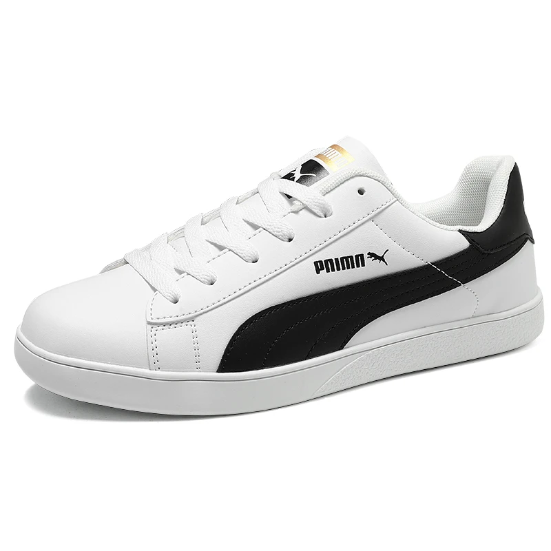 

Classic Brand Men's Fashion Sports Shoes Unisex PU Upper White Shoes For Ladies, White black,blue,green,black gold,black